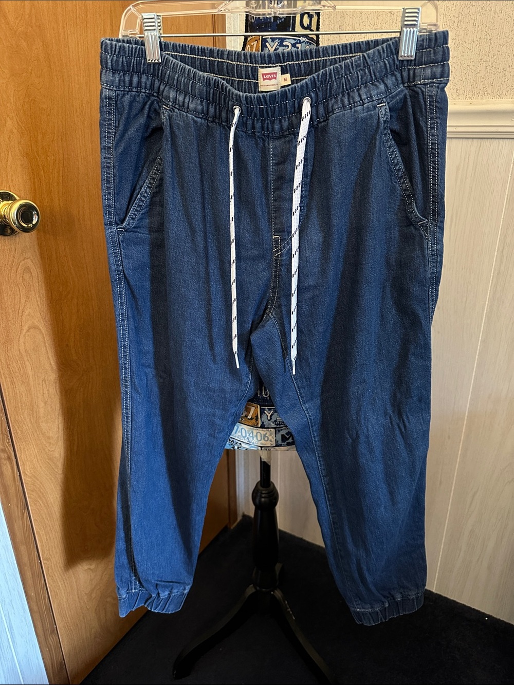 Levi's Navy Blue Jogger-Style Denim Pants